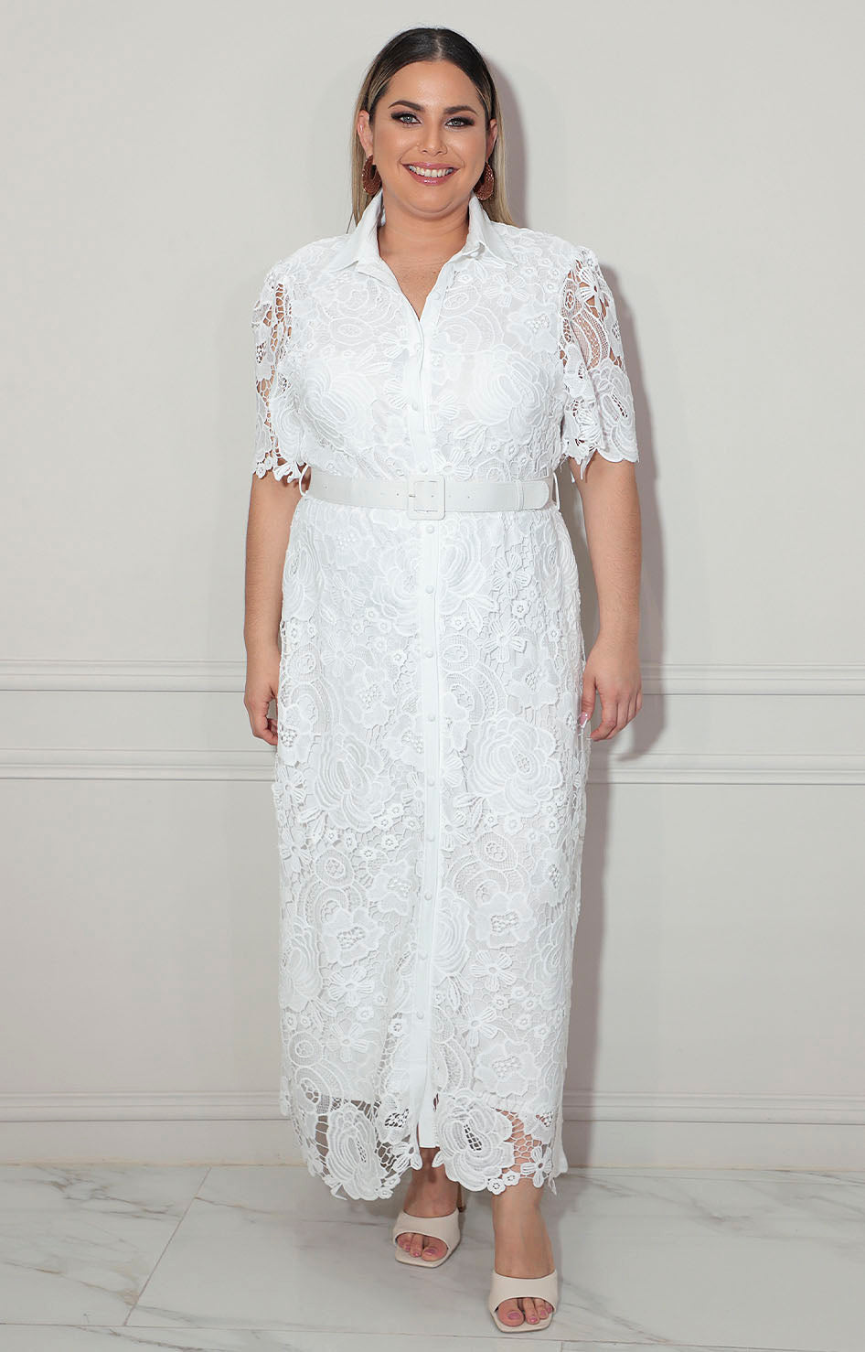 Vestido blanco de encaje - VESTIDO XL Boutiquemirel 