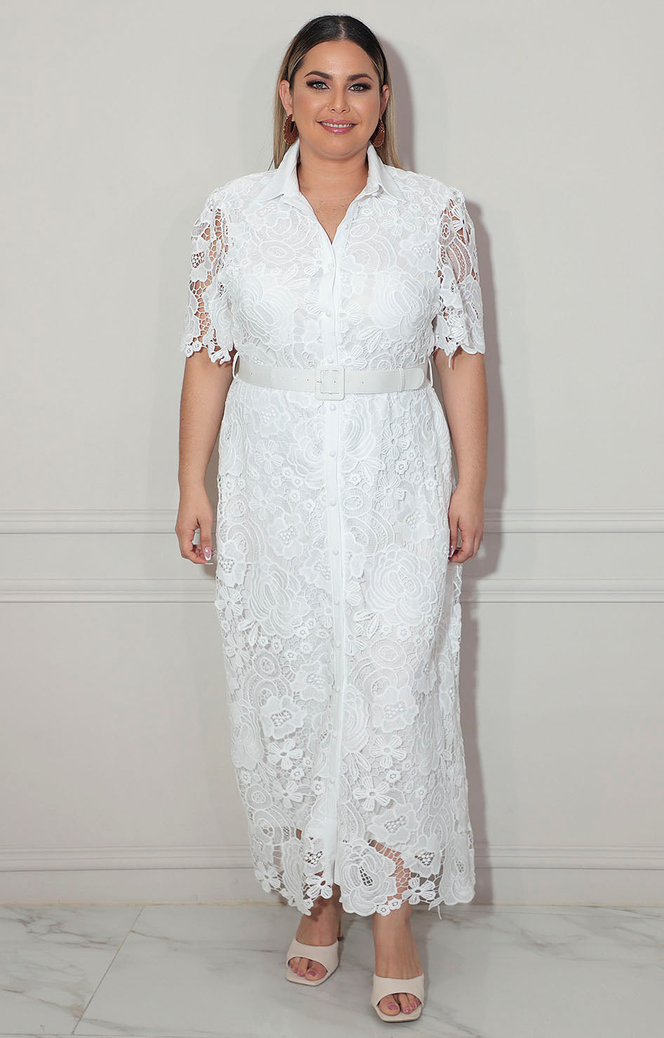 Vestido blanco de encaje - VESTIDO XL Boutiquemirel 