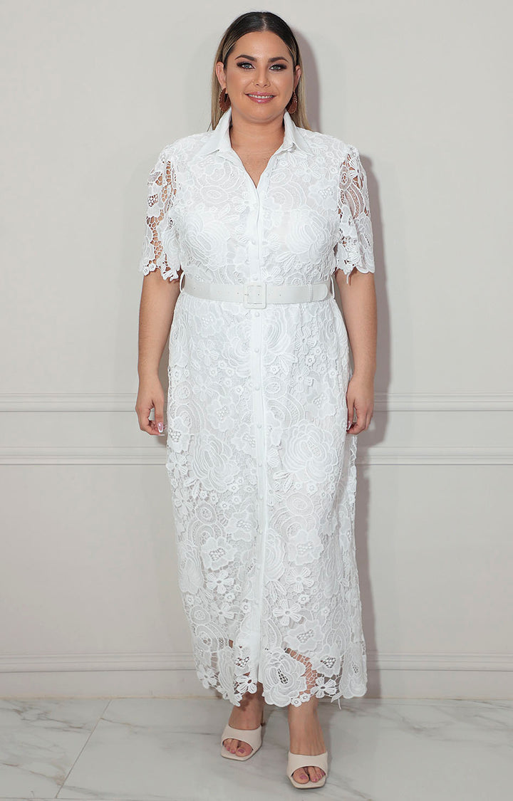 Vestido blanco de encaje - VESTIDO XL Boutiquemirel 