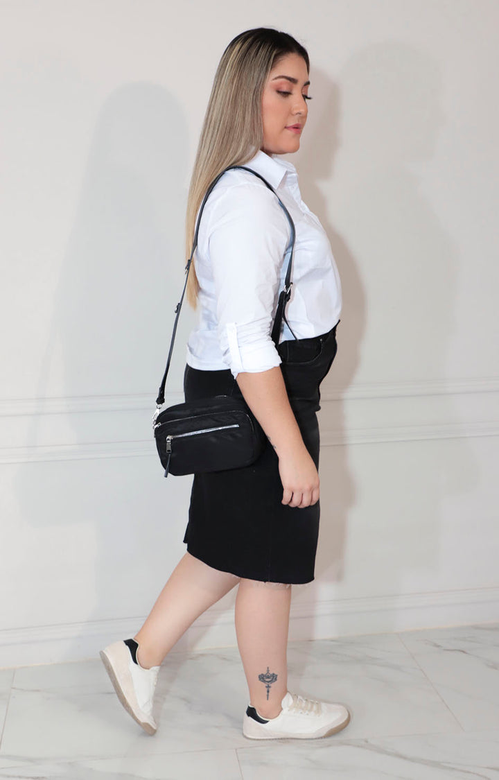 Bolsa negra con plata - BOLSA Boutiquemirel 