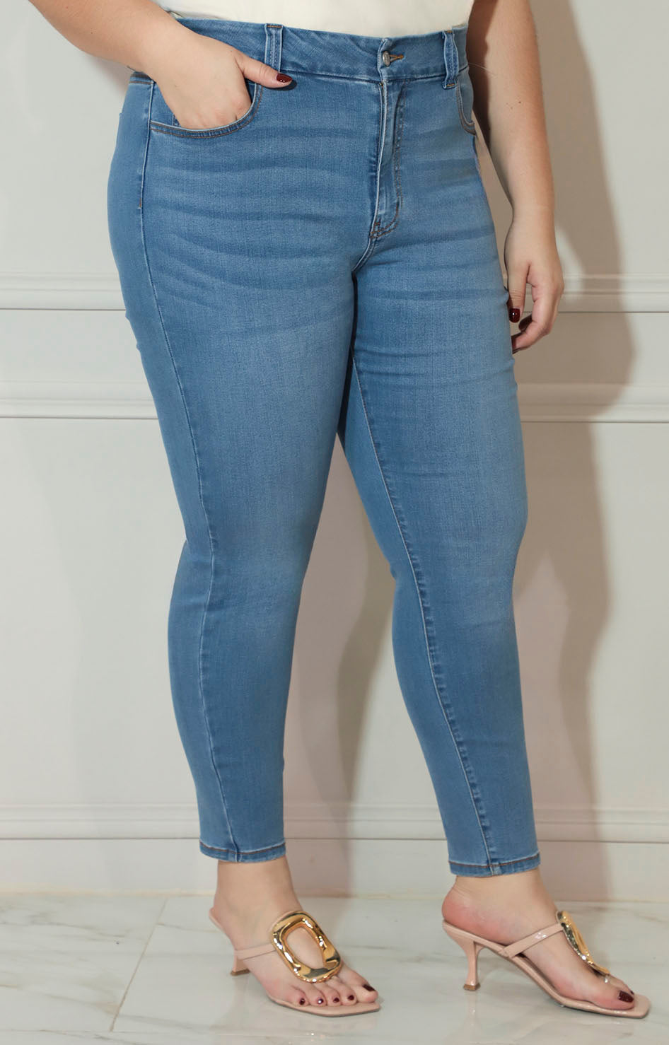 Pantalón de mezclilla azul claro - PANTALON XL Boutiquemirel 