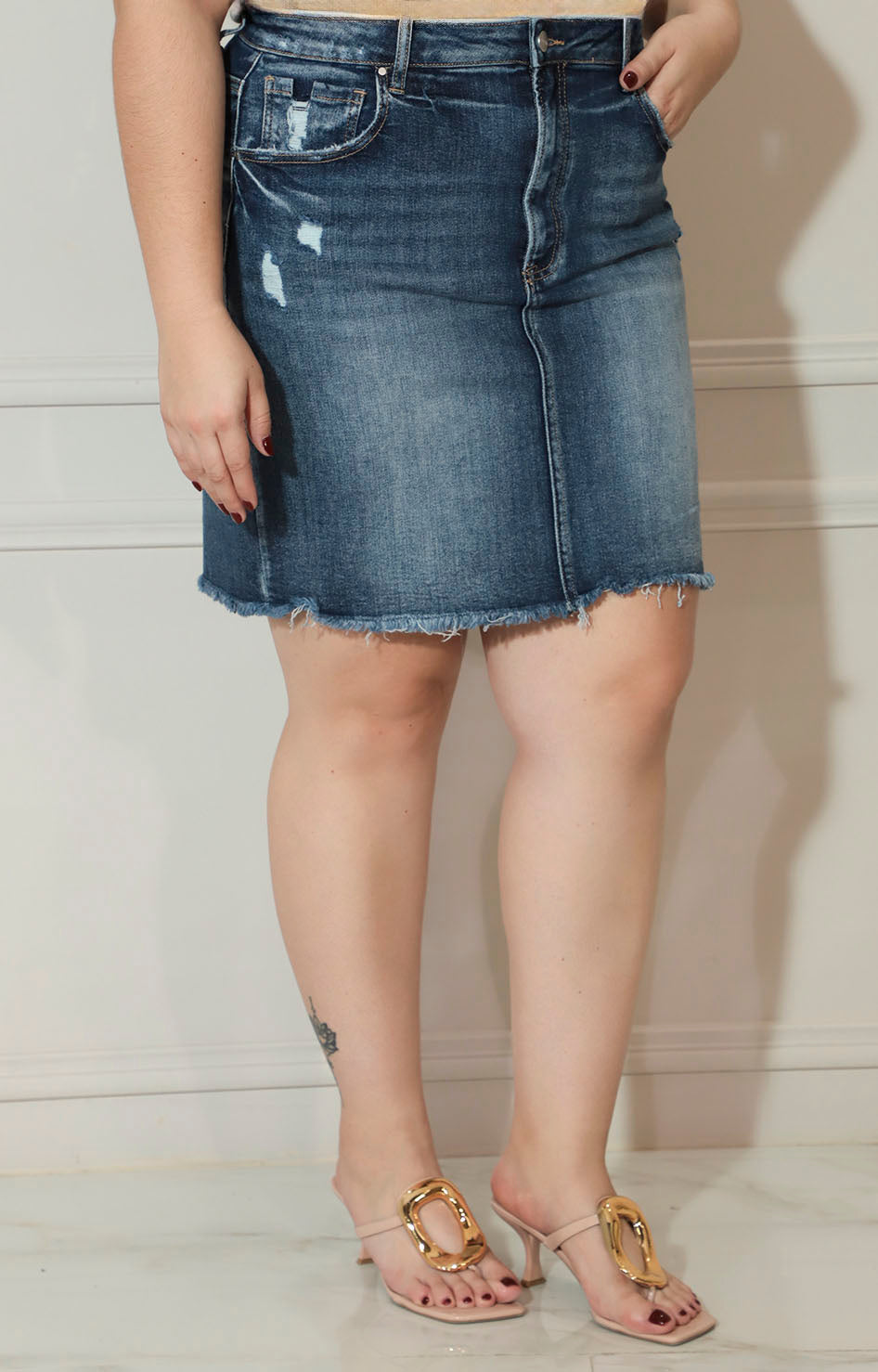 Falda de mezclilla con bolsas - FALDA XL Boutiquemirel 