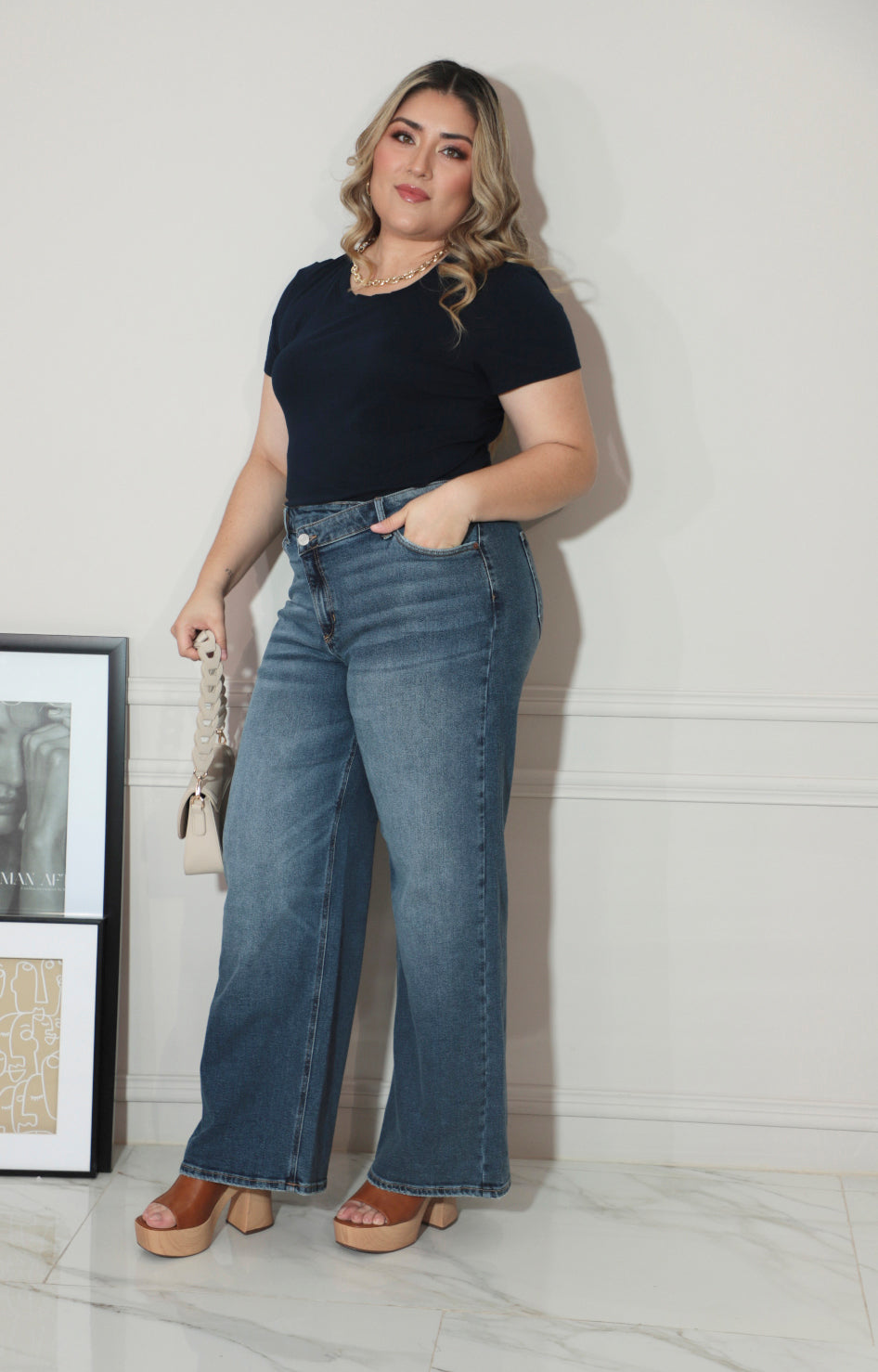 Pantalón de mezclilla asímetrico - PANTALON Boutiquemirel 