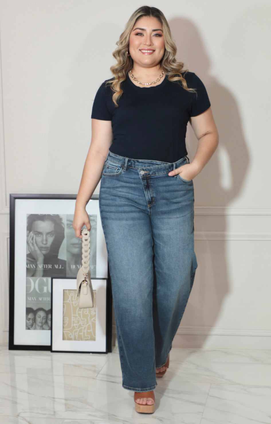 Pantalón de mezclilla asímetrico - PANTALON Boutiquemirel 