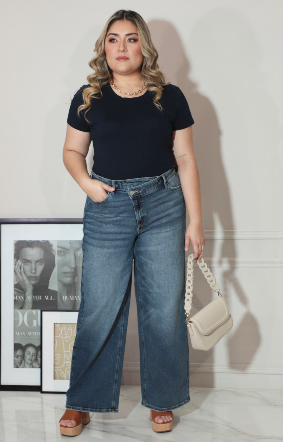 Pantalón de mezclilla asímetrico - PANTALON Boutiquemirel 