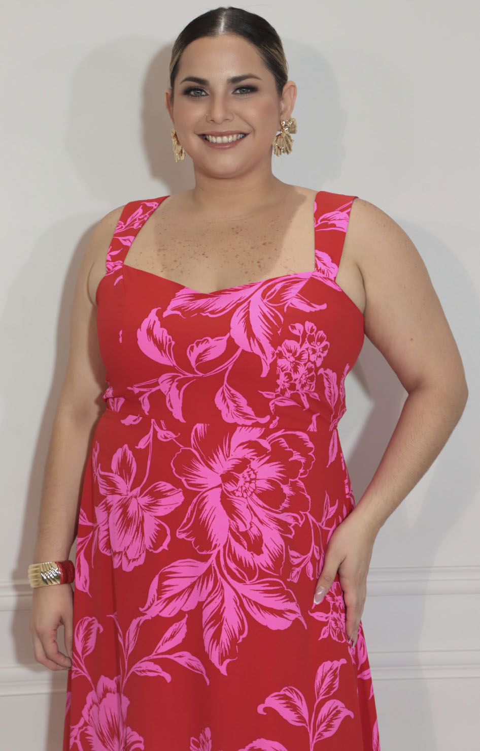 Vestido rojo estampado - VESTIDO XL Boutiquemirel 