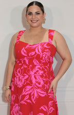 Vestido rojo estampado - VESTIDO XL Boutiquemirel 