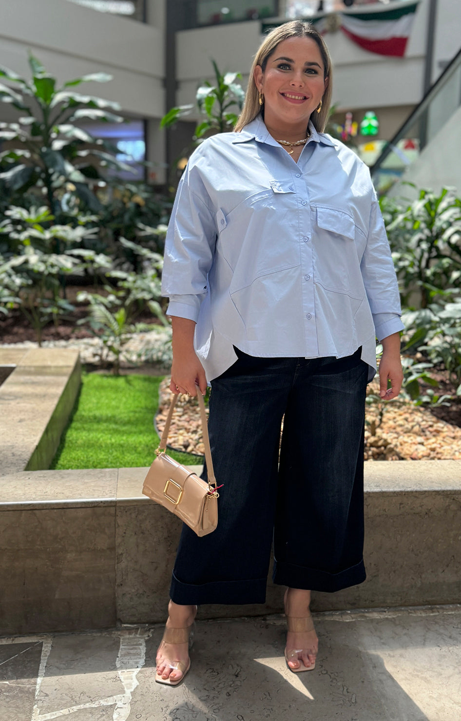 Camisera azul over size - BLUSA Boutiquemirel 