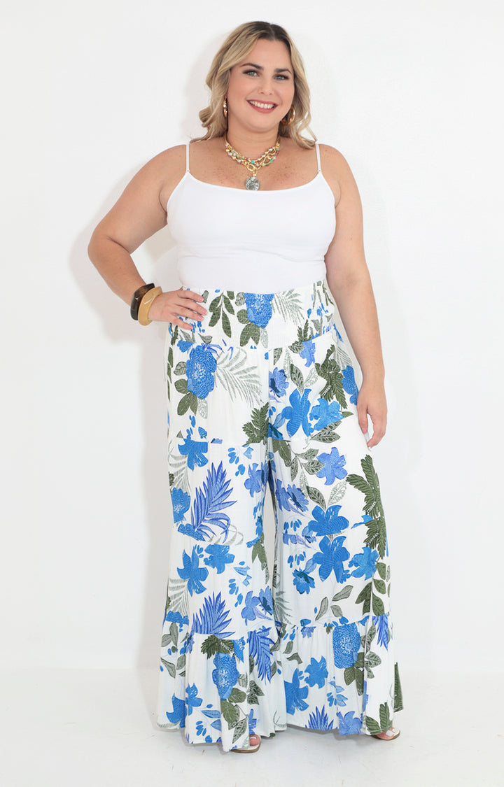 Pantalon estampado de flores con elastico - PANTALON Boutiquemirel 