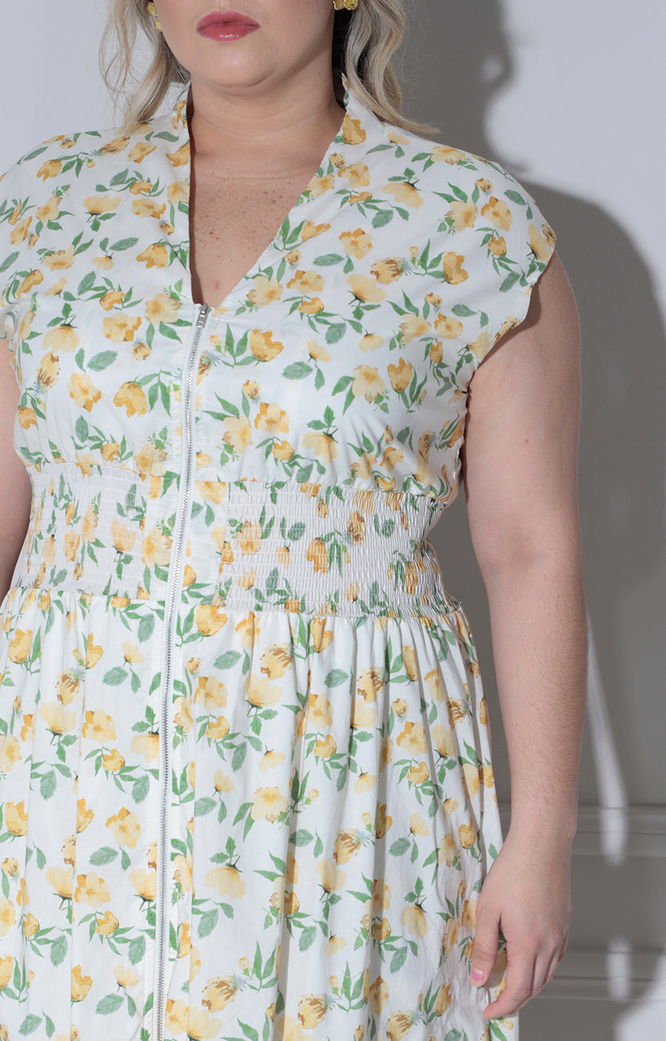 Vestido amarillo estampado - VESTIDO LARGO CURVY Boutiquemirel 