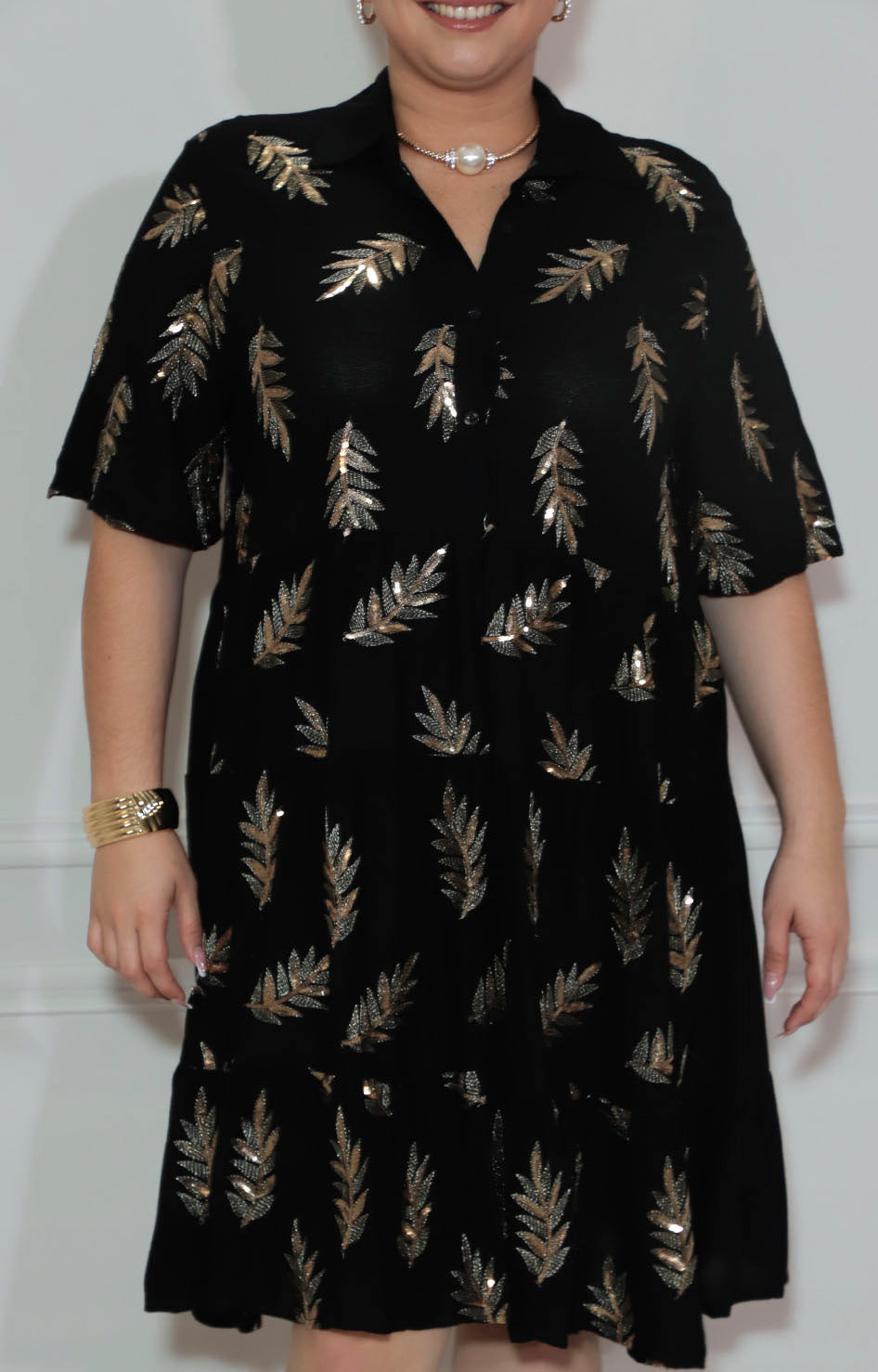 Vestido negro con bordado - VESTIDO XL Boutiquemirel 