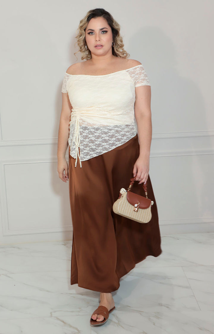 Blusa beige encaje - BLUSA XL Boutiquemirel 