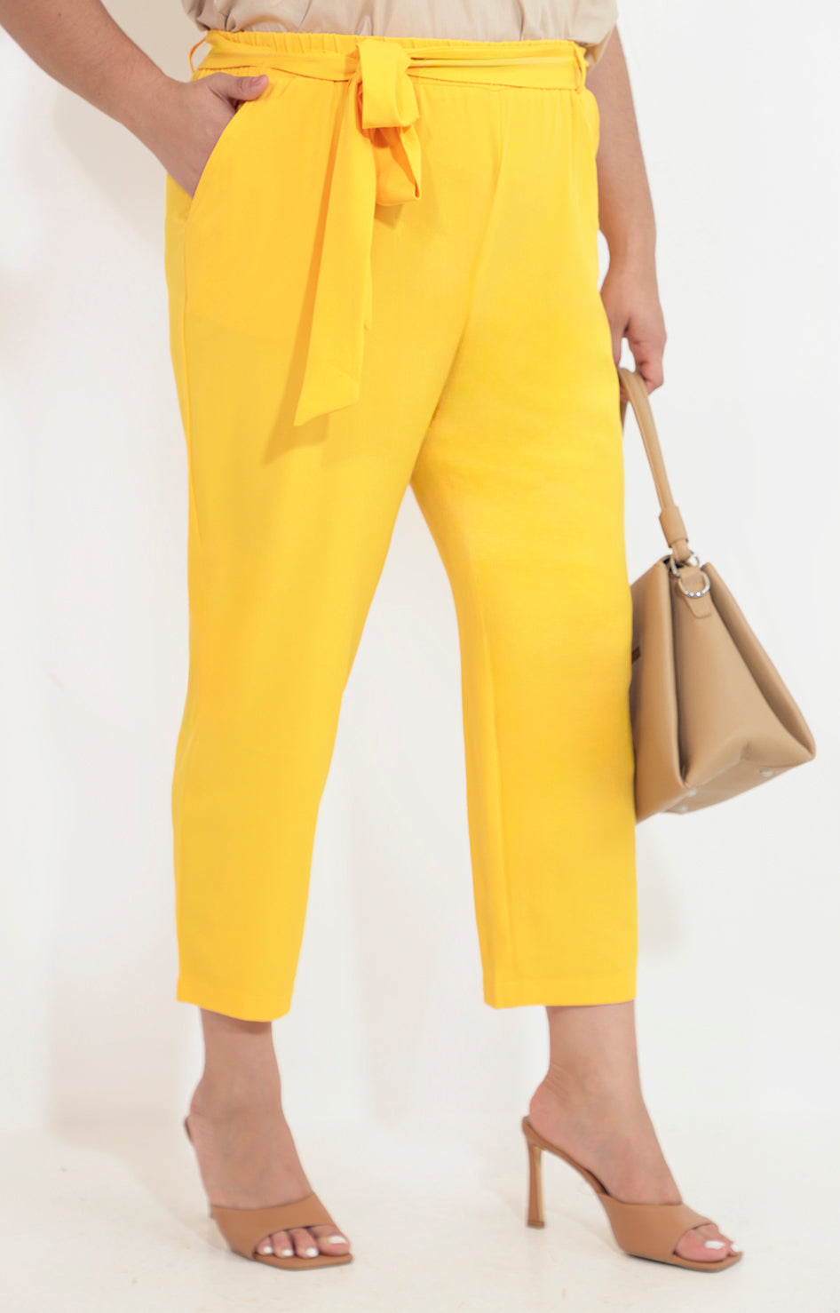 Pantalon amarillo con lazo - PANTALON Boutiquemirel 