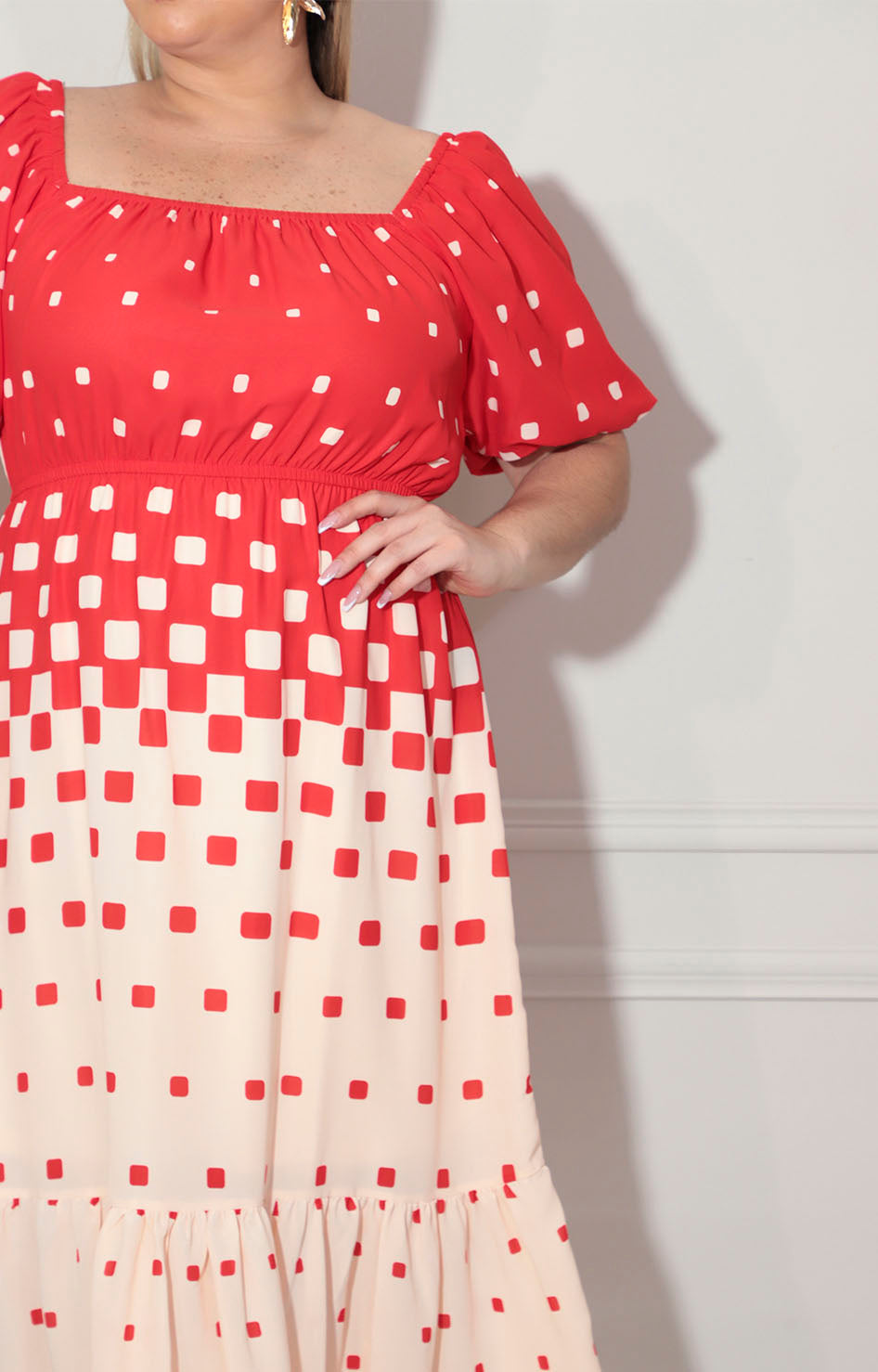 Vestido rojo estampado - VESTIDO XL Boutiquemirel 