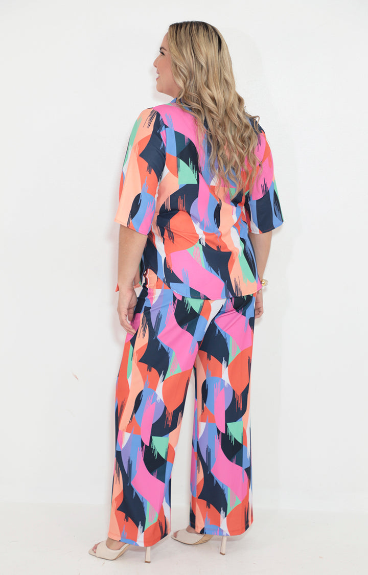 Conjunto estampado multicolor