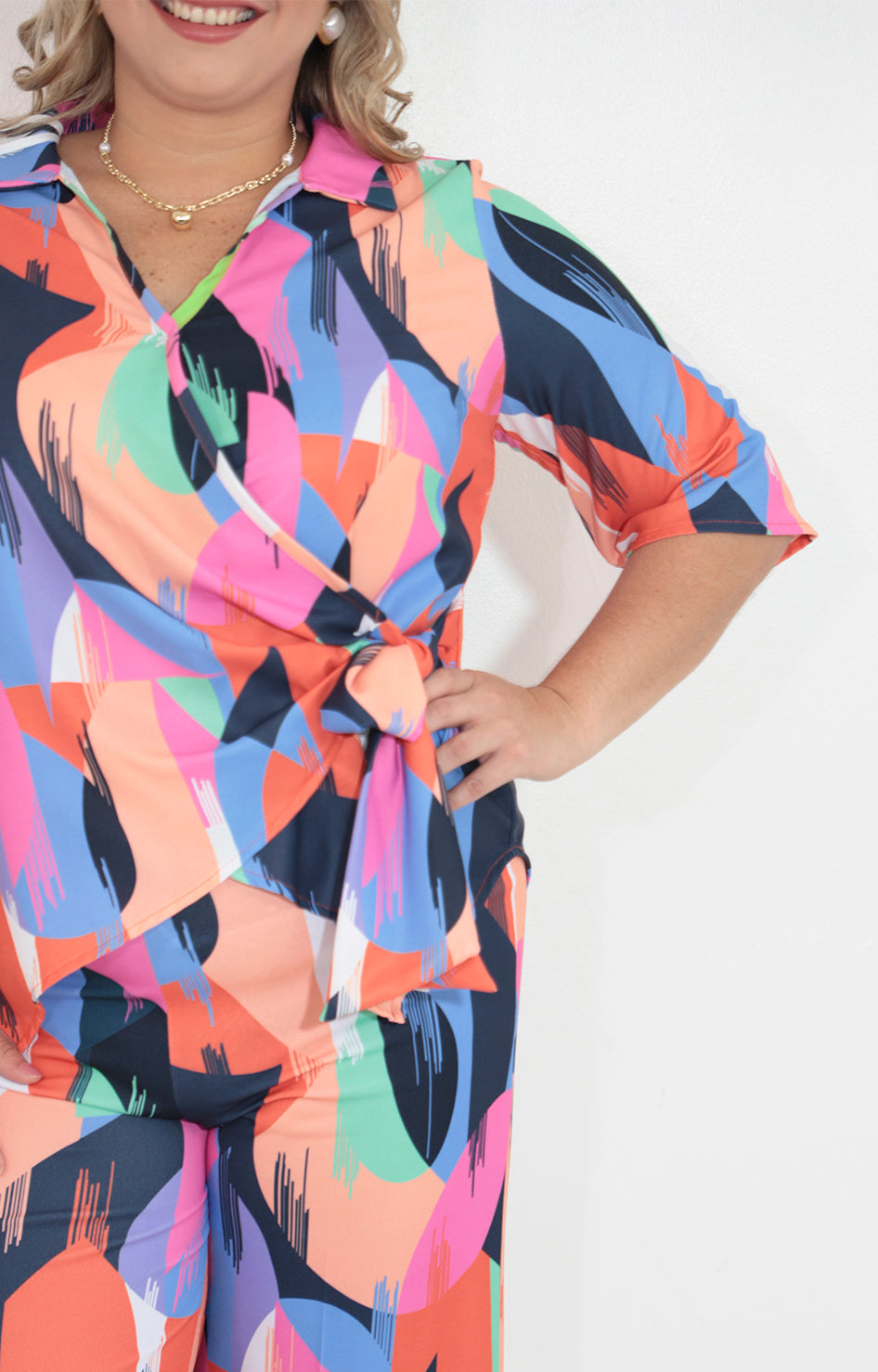 Conjunto estampado multicolor