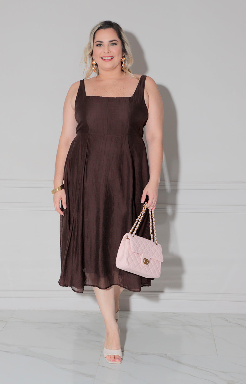 Vestido café de triantes - VESTIDO XL Boutiquemirel 
