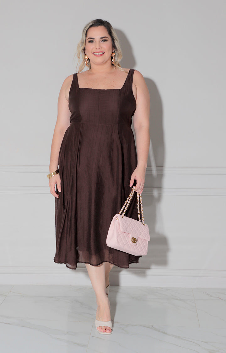 Vestido café de triantes - VESTIDO XL Boutiquemirel 