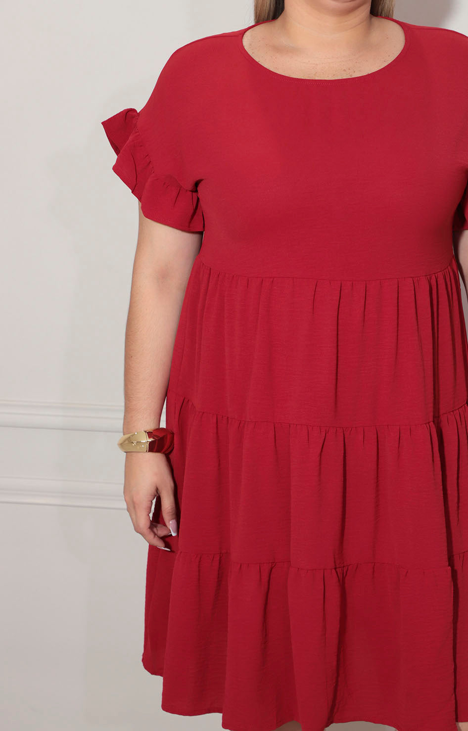 Vestido rojo con volantes - VESTIDO XL Boutiquemirel 