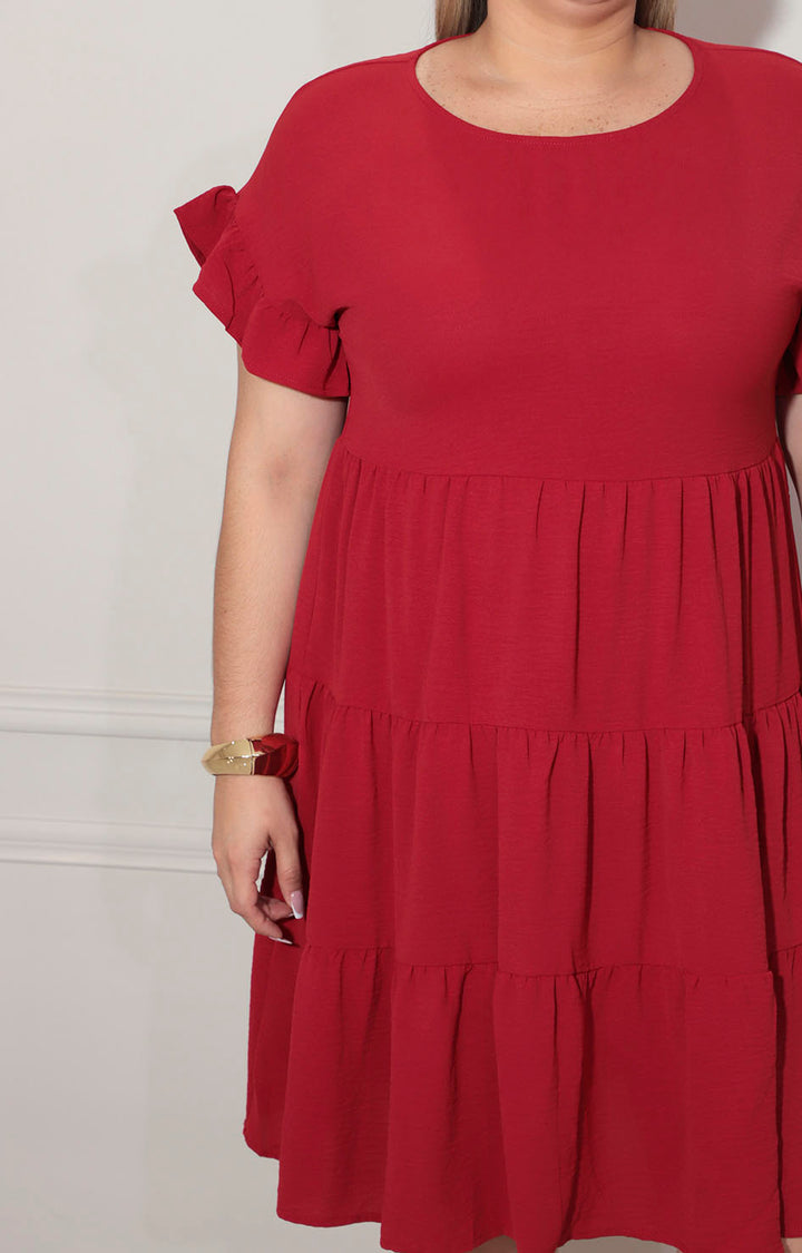 Vestido rojo con volantes - VESTIDO XL Boutiquemirel 