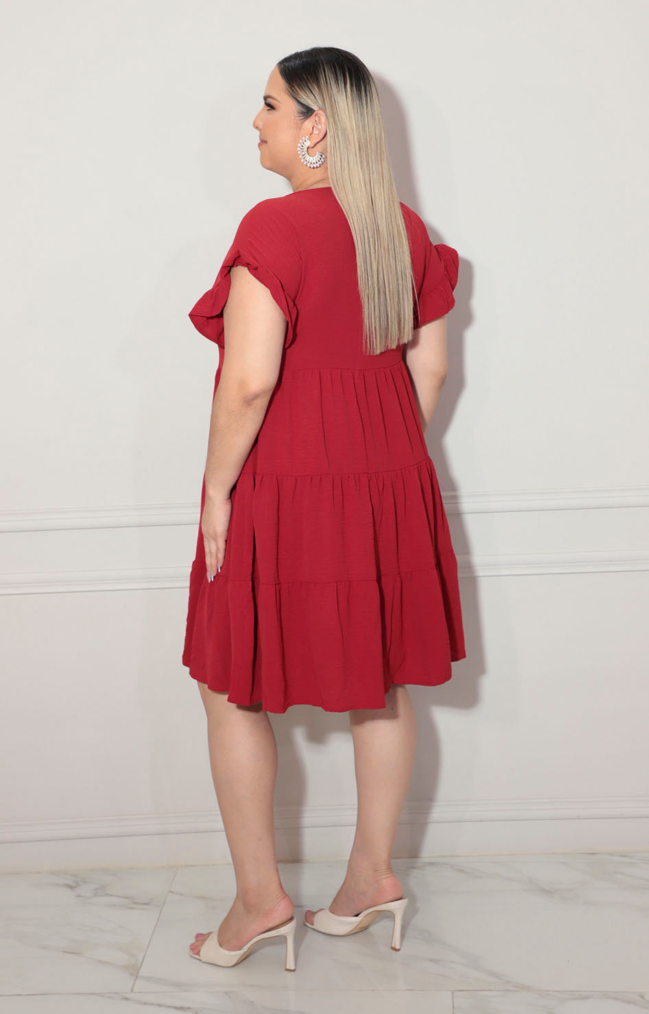 Vestido rojo con volantes - VESTIDO XL Boutiquemirel 