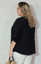 Blusa negra manga larga - BLUSA Boutiquemirel 