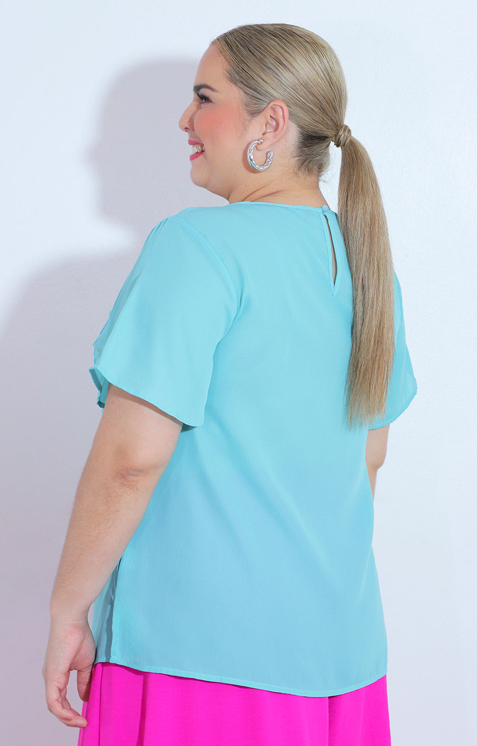Blusa azul claro con brillos - BLUSA Boutiquemirel 