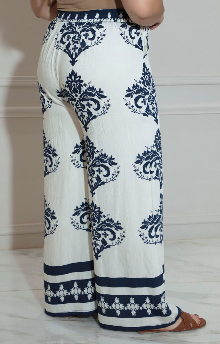 Pantalón blanco estampado - PANTALON XL Boutiquemirel 