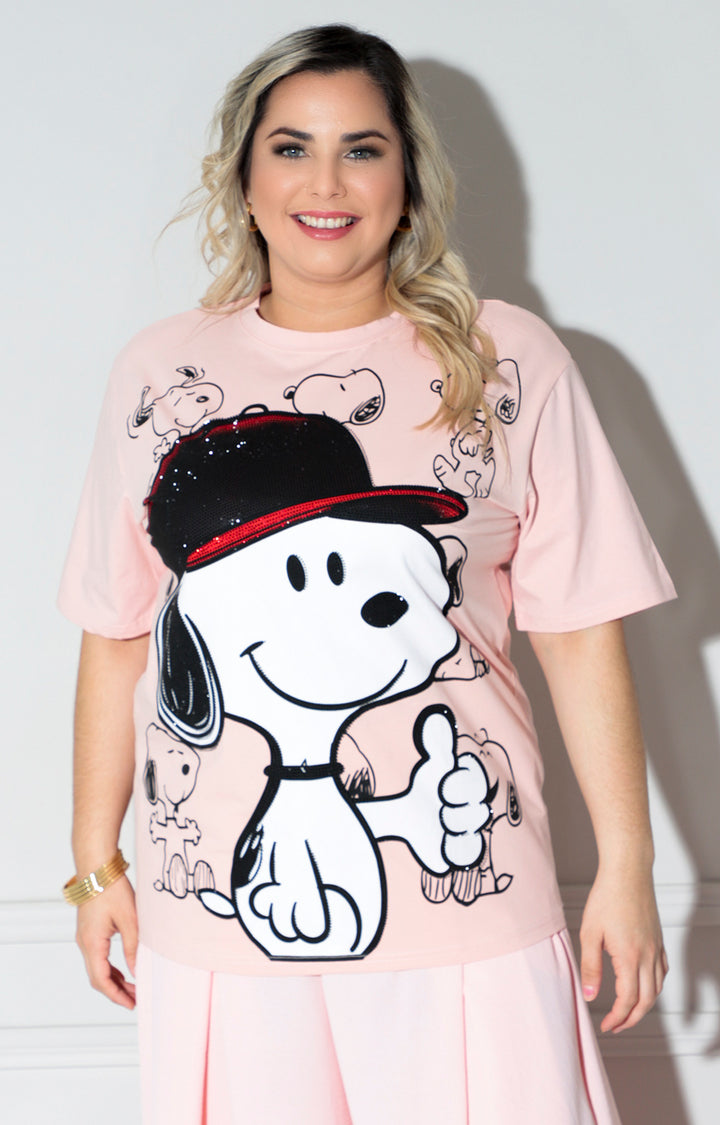 Blusa rosa de snoopy