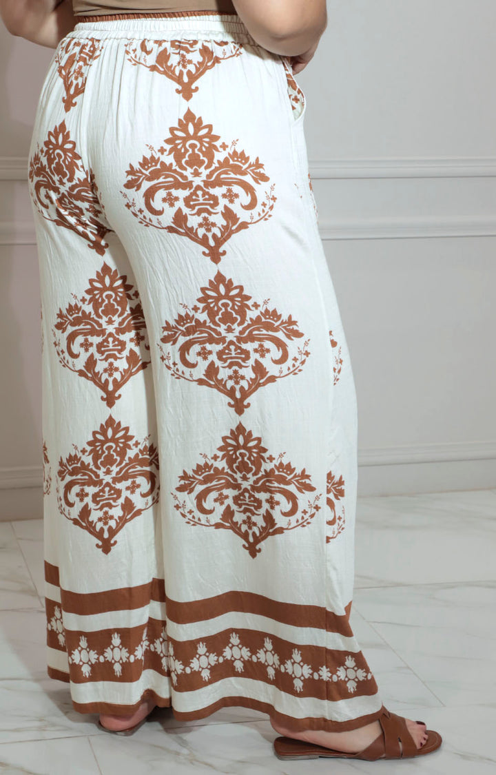 Pantalón beige estampado - PANTALON XL Boutiquemirel 