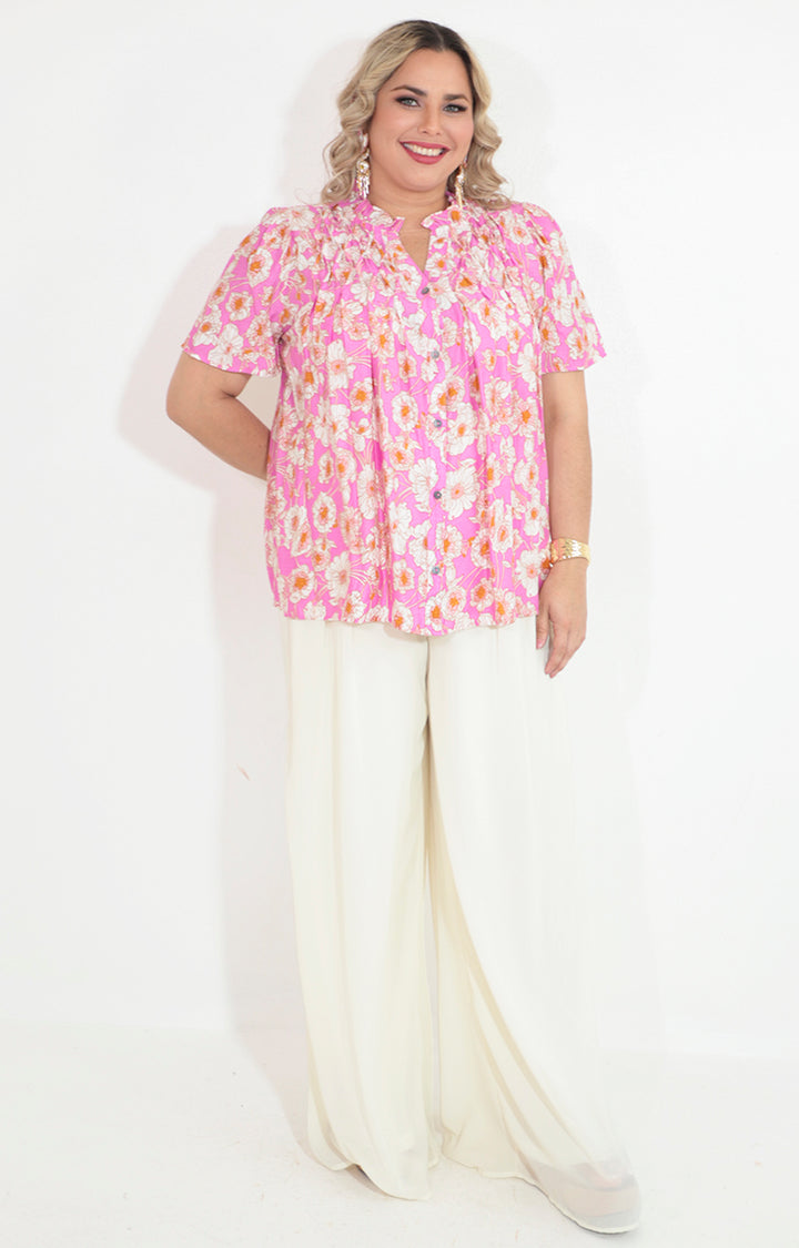 Pantalon beige amplio con lazo - PANTALON Boutiquemirel 