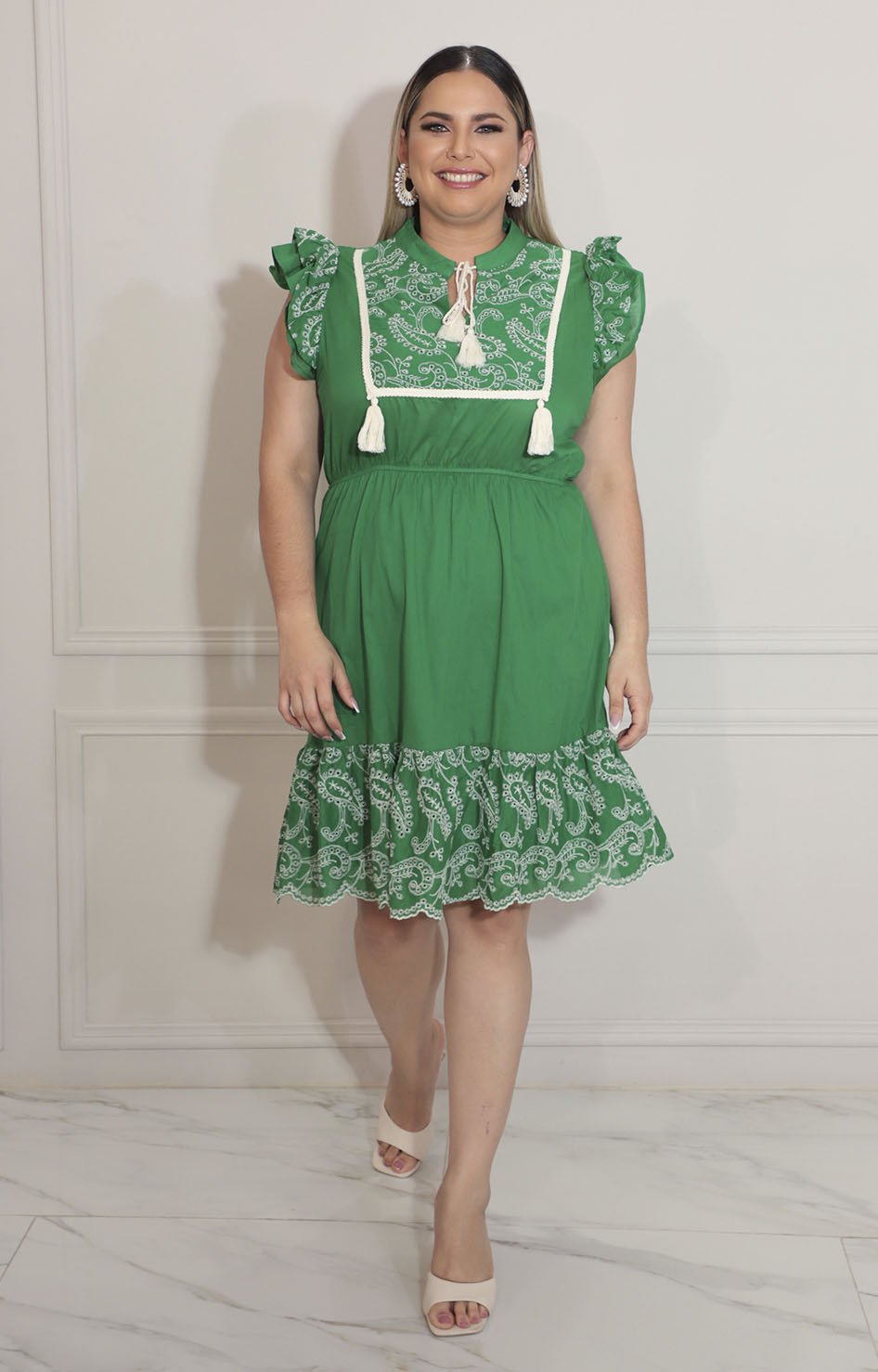 Vestido verde paisley - VESTIDO XL Boutiquemirel 