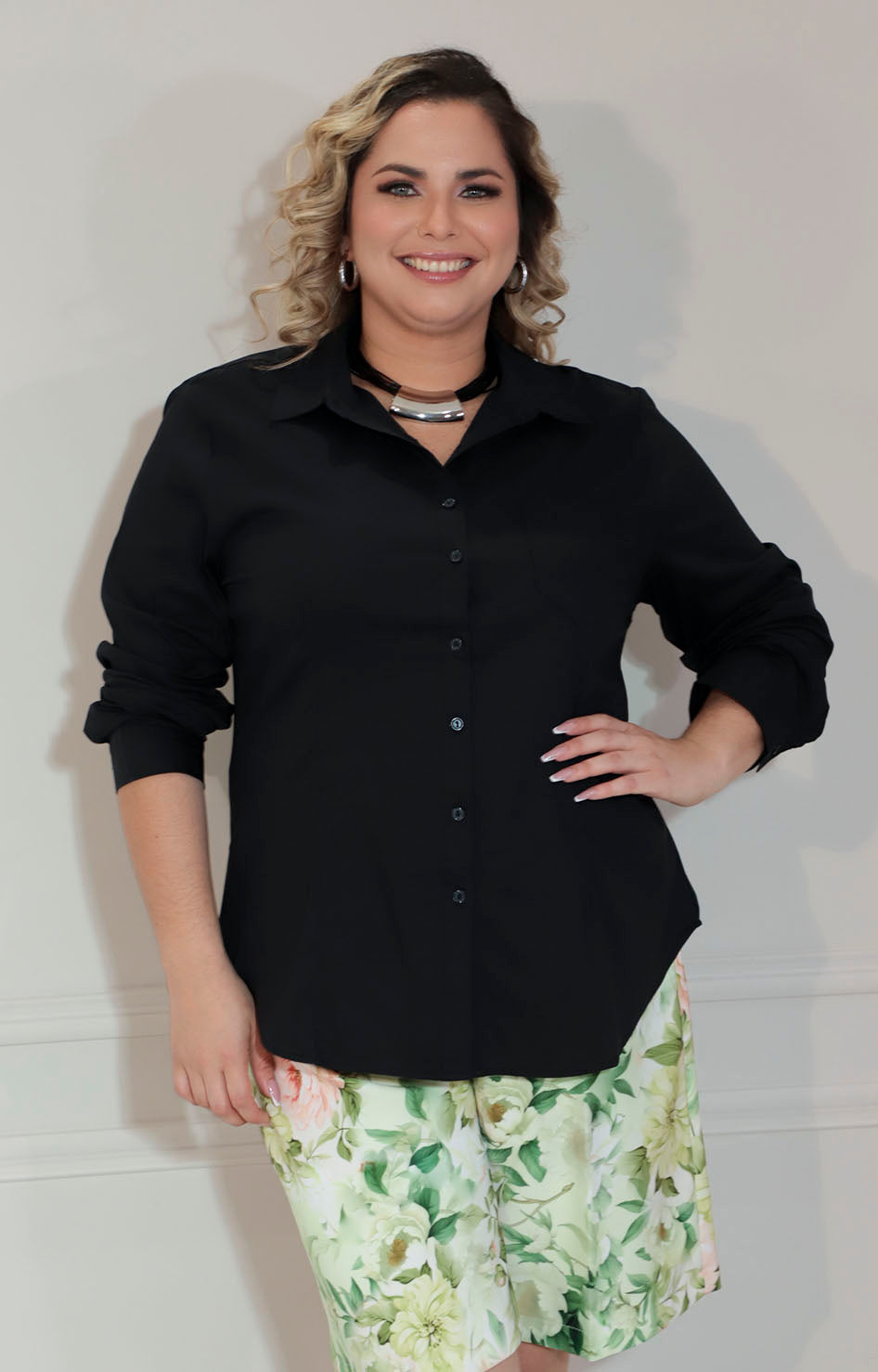 Blusa negra popelina - BLUSA XL Boutiquemirel 