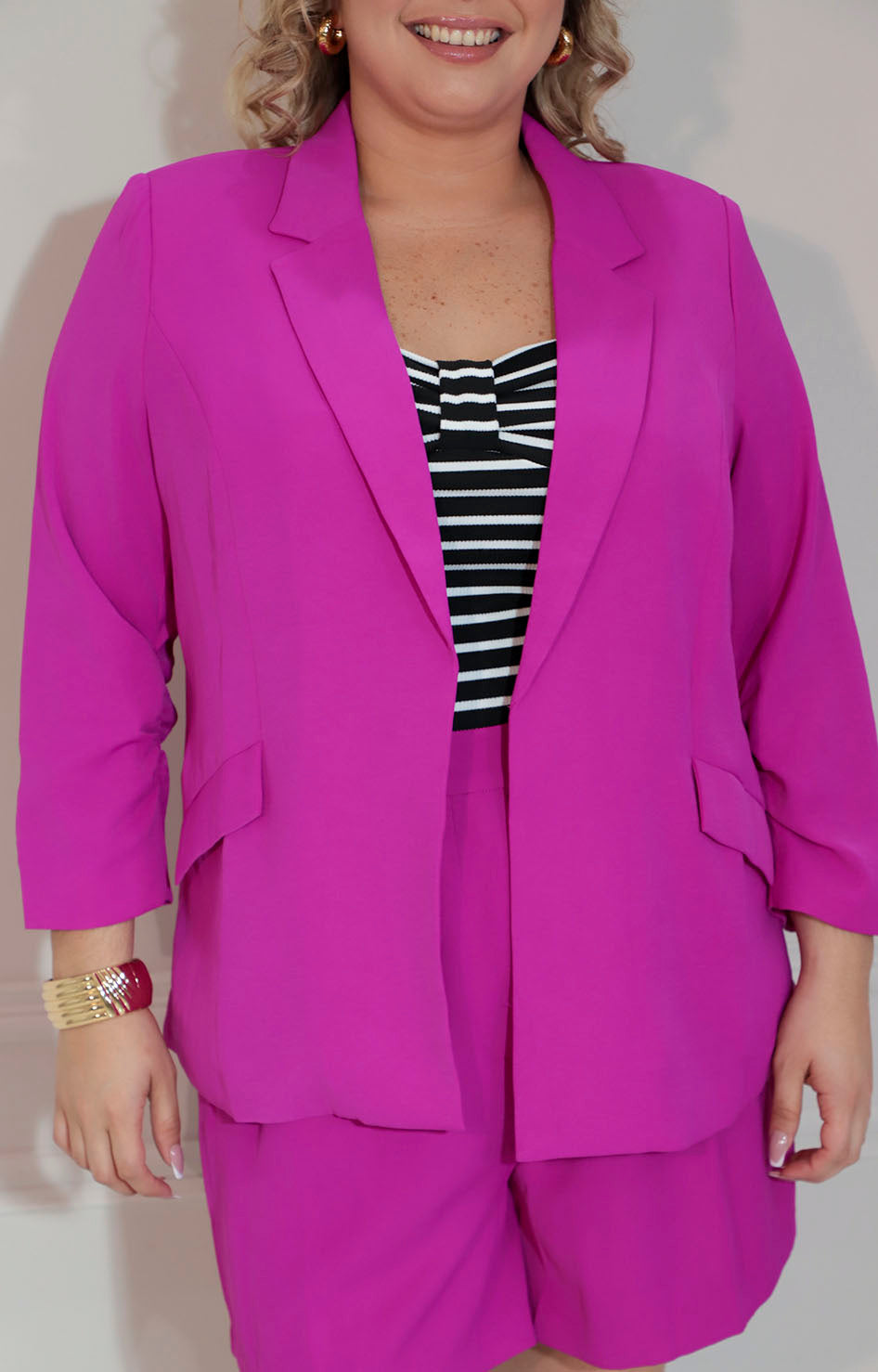 Conjunto magenta con short y saco - CONJUNTO Boutiquemirel 