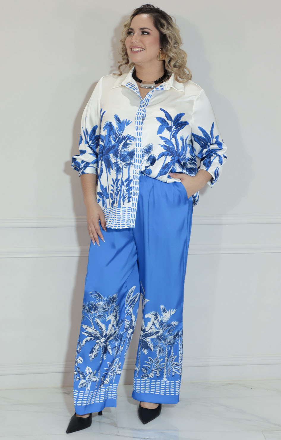 Conjunto estampado azul - CONJUNTO XL Boutiquemirel 