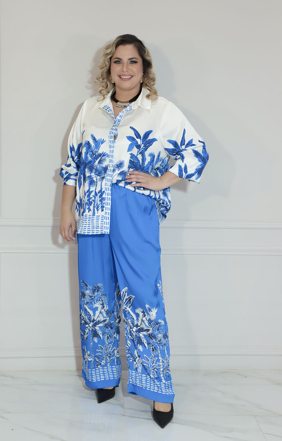 Conjunto estampado azul - CONJUNTO XL Boutiquemirel 