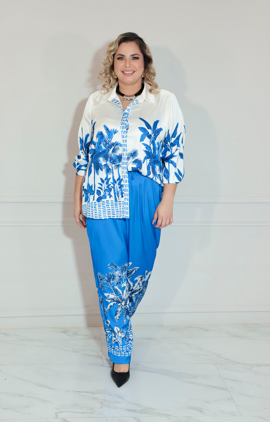 Conjunto estampado azul - CONJUNTO XL Boutiquemirel 