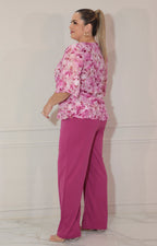 Conjunto fucsia estampado de flores - CONJUNTO Boutiquemirel 