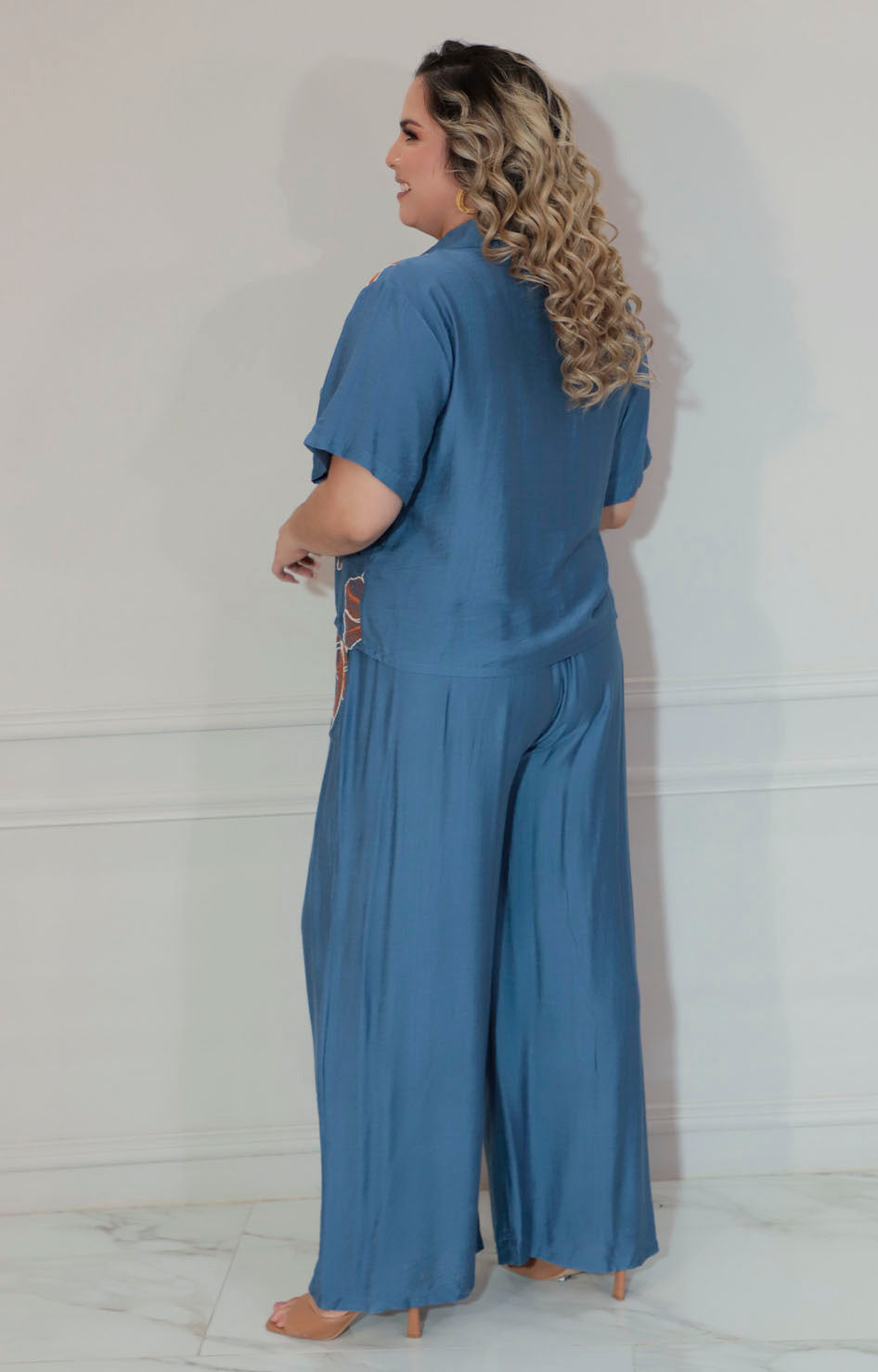 Conjunto azul estampado - CONJUNTO XL Boutiquemirel 