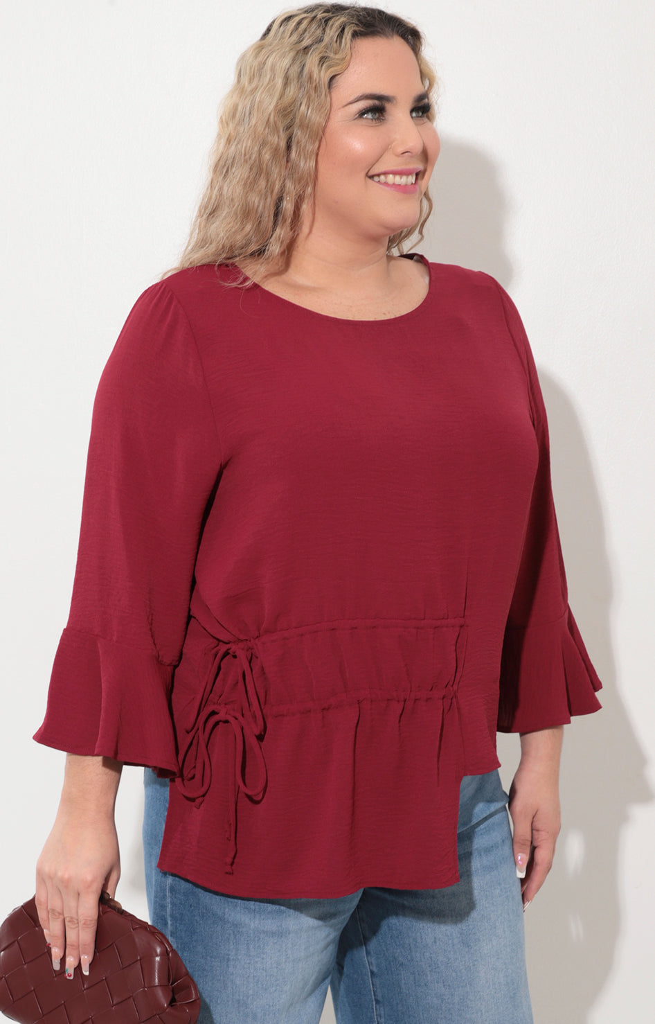 Blusa vino con detalle - BLUSA Boutiquemirel 