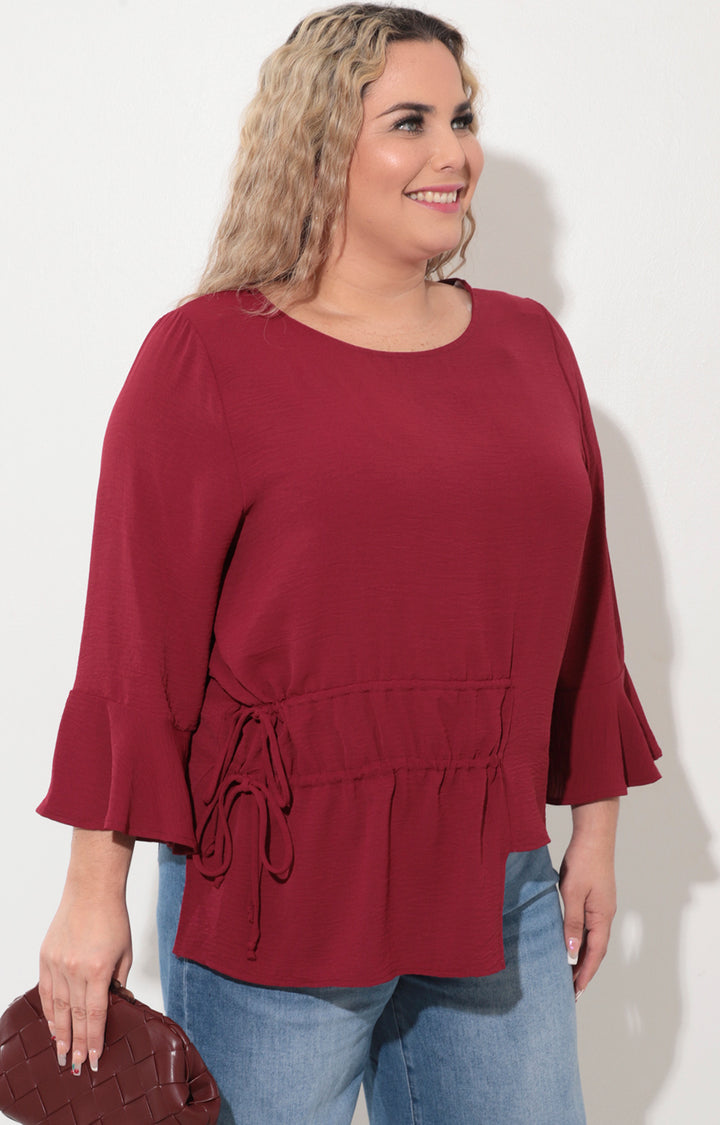 Blusa vino con detalle - BLUSA Boutiquemirel 
