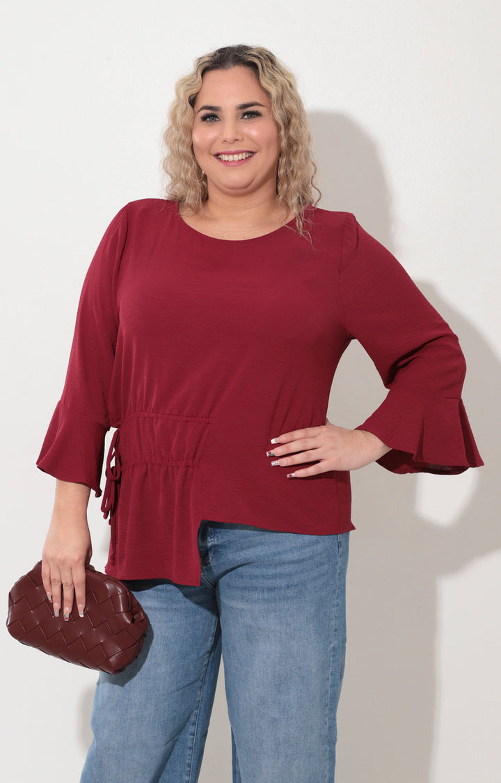 Blusa vino con detalle - BLUSA Boutiquemirel 