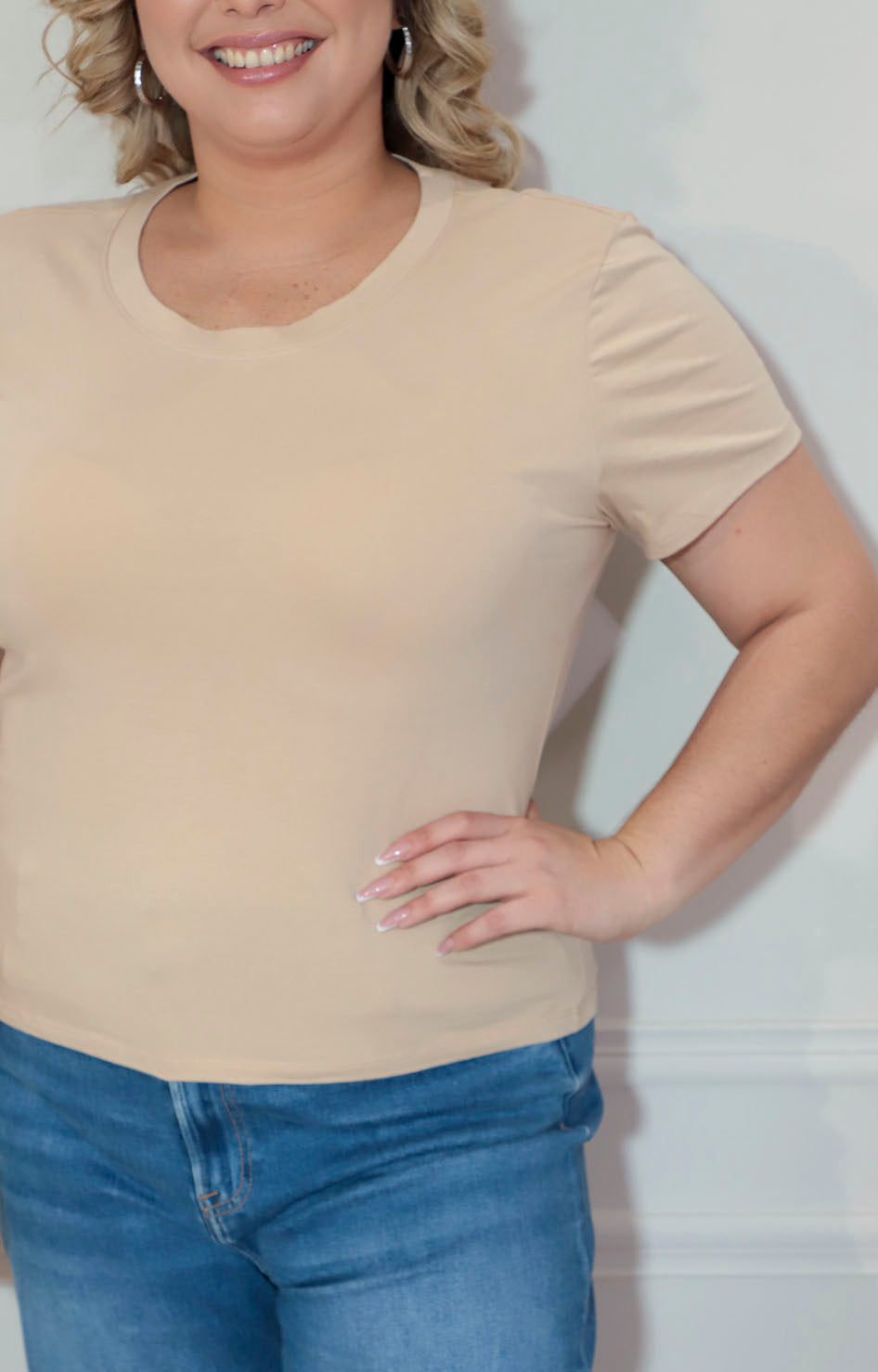 Blusa básica beige - BLUSA XL Boutiquemirel 