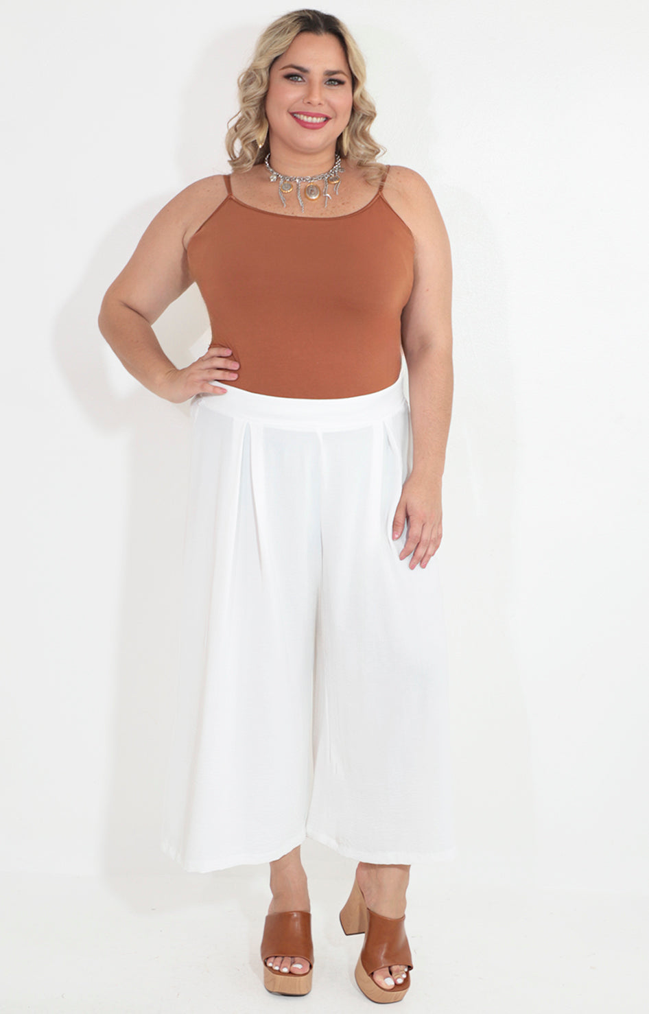 Capri culotte color blanco - PANTALON Boutiquemirel 