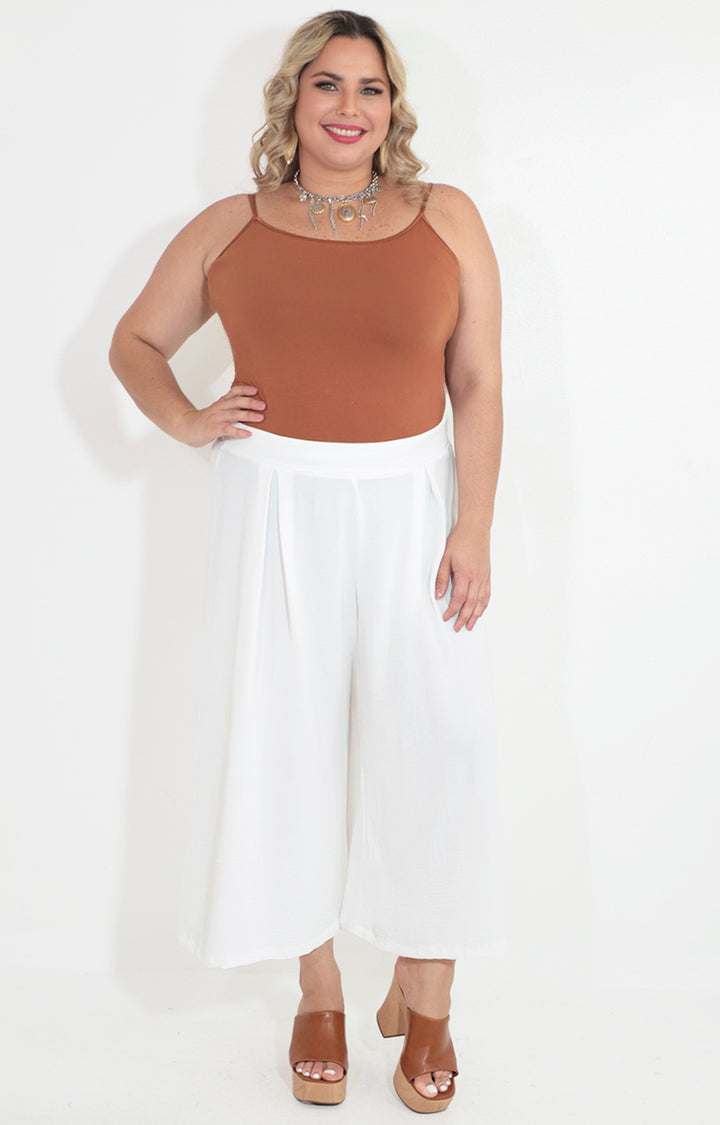 Capri culotte color blanco - PANTALON Boutiquemirel 