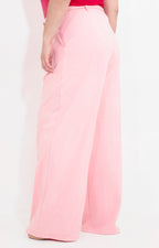 Pantalon rosa recto con cinturon - PANTALON Boutiquemirel 
