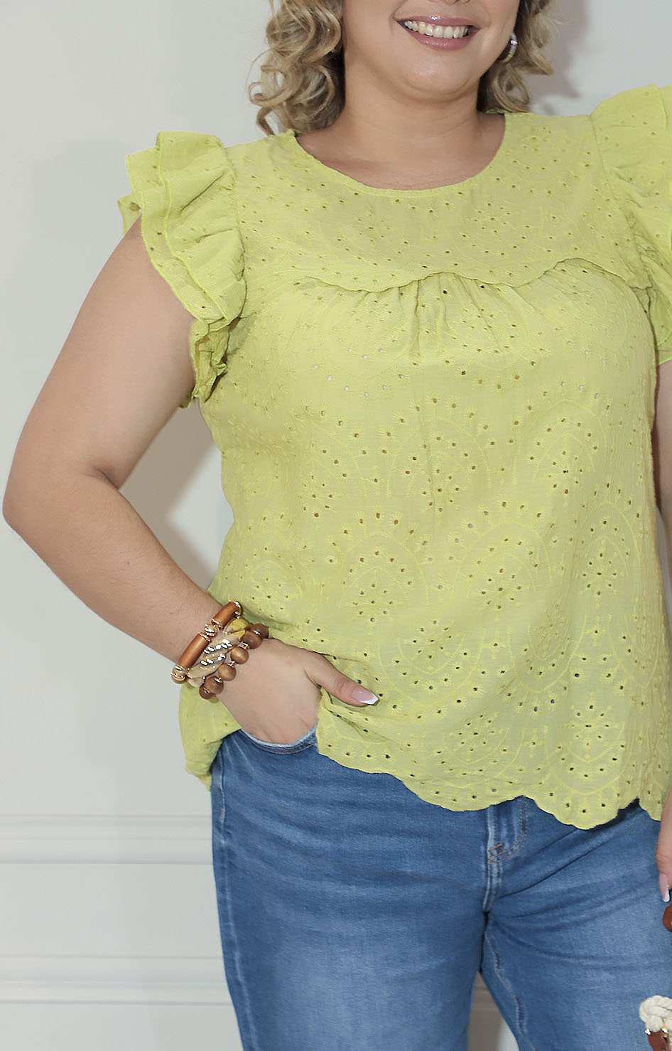 Blusa verde bordada - BLUSA Boutiquemirel 