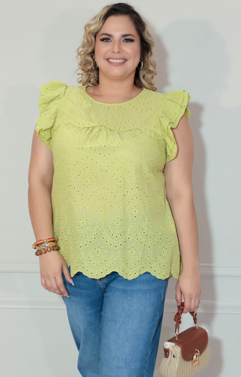 Blusa verde bordada - BLUSA Boutiquemirel 