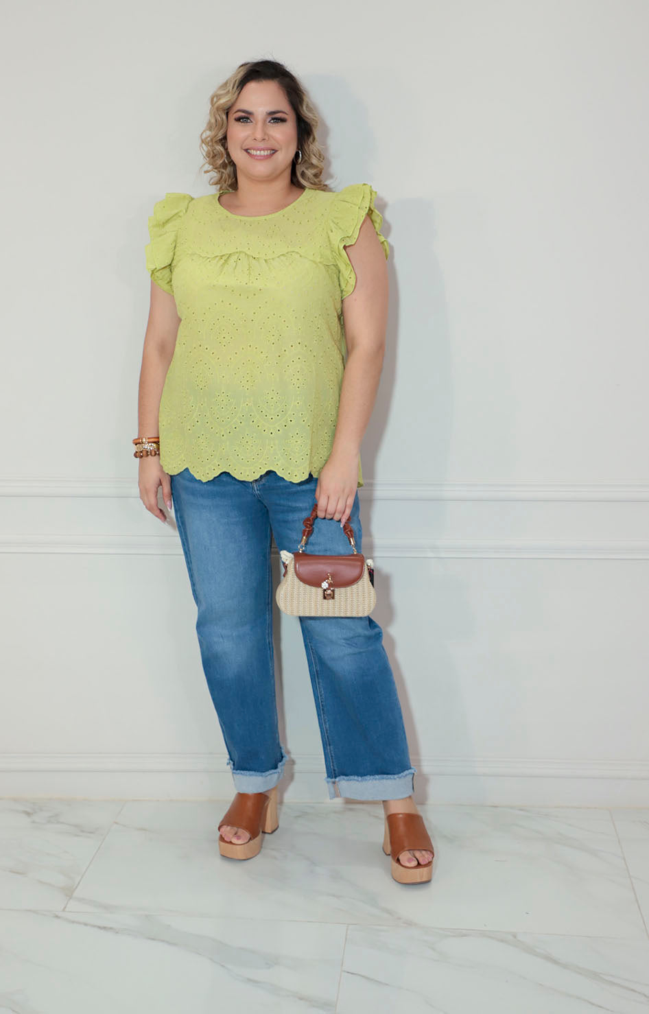 Blusa verde bordada - BLUSA Boutiquemirel 