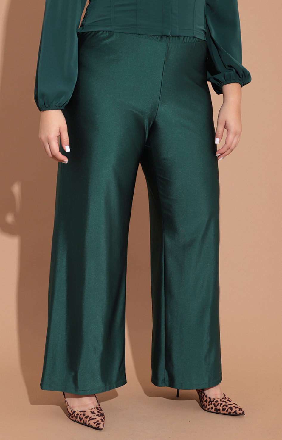 Pantalón verde satinado - PANTALON Boutiquemirel 